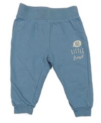 Modré tepláky s nápisy Lupilu