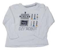Bílé triko s robotem 