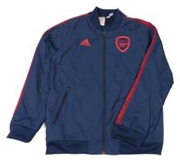 Tmavomodro-červený šusťákový fotbalový bomber - Arsenal Adidas