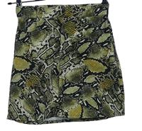 Dámská černo-khaki vzorovaná minisukně Pull&Bear 