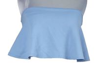 Dámský světlemodrý bandeau top s volánem Boohoo 