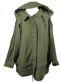 Dámská khaki šusťáková podzimní parka s kapucí Klass 