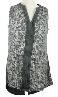 Dámská tmavošedá vzorovaná halenka Next 