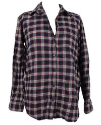 Dámská tmavomodro-červená kostkovaná halenka H&M