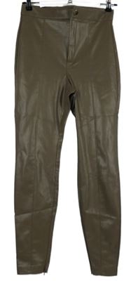 Dámské hnědé koženkové tregíny 