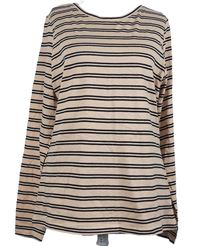 Dámské světlerůžovo-černé pruhované triko Pep&Co