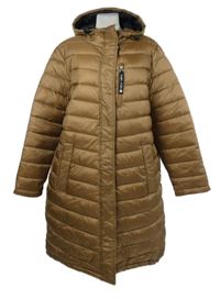 Dásmký pískový šusťákový zimní kabát s kapucí New View 