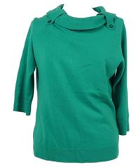 Dámský zelený petite svetr s límcem BHs 