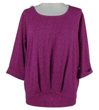 Dámská fuchsiovo-modrá vzorovaná halenka TU 