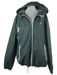 Pánská khaki šusťáková bunda s kapucí Esprit 