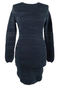 Dámské tmavomodré třpytivé svetrové šaty Atmosphere 