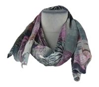 Dámská barevená vzorovaná šála 