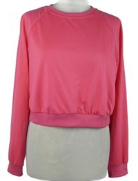 Dámská fuchsiová sportovní crop mikina Shein 