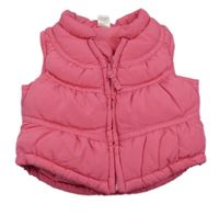 Růžová šusťáková zateplená vesta next