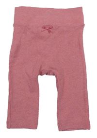 Růžové žebrované legíny Nutmeg