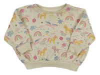 Smetanová oversize mikina s obrázky George