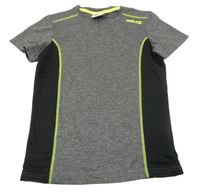 Šedo-černé sportovní tričko s potiskem Yigga