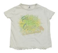 Bílé tričko s barevným potiskem C&A