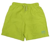 Zelené plážové kraťasy s nápisem F&F