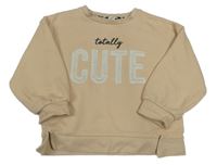 Růžovo-béžová mikina s nápisem River Island