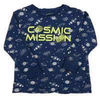 Tmavomodré triko s vesmírem LC WAIKIKI