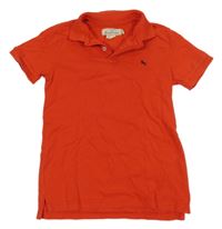 Červené polo tričko s výšivkou H&M