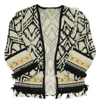 Smetanovo-černý vzorovaný lehký cardigan River Island