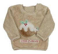 Béžová chlupatá mikina s pudinkem Nutmeg