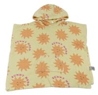 Žluté froté osuškové pončo se sluníčky a kapucí M&S