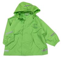 Zelená šusťáková nepromokavá bunda s žížalou akapucí Impidimpi