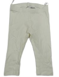 Bílé žebrované legíny H&M