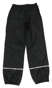 Černé šusťákové nepromokavé kalhoty 