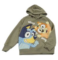 Hnědá mikina s Bluey a kapucí