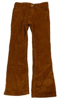 Hnědé flare manšestráky Kiabi