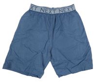 Modrošedé pyžamocé kraťasy s gumou v pase Next