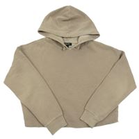 Hnědá crop mikina s kapucí New Look