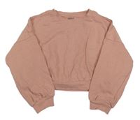 Světlerůžová crop mikina Next