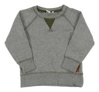 Šedá mikina s khaki prošitím H&M