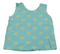 Světlemodrý crop top se sluníčky zn. Primark 