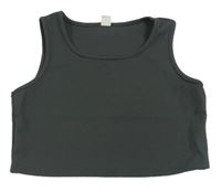 Tmavošedý crop top Shein 