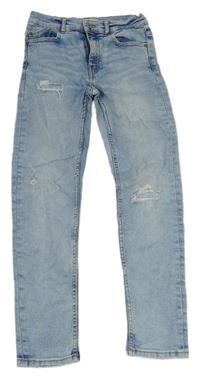 Světlemodré skinny rifle s prošoupáním Zara