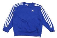 Kobaltově modrá sportovní mikina s logem Adidas 