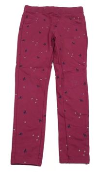 Tmavorůžové tregíny se srnkami Kids