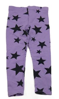 Fialové legíny s hvězdičkami 