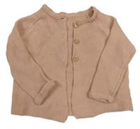 Světlerůžový propínací svetr George 