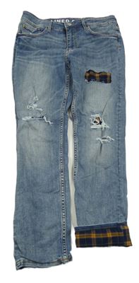 Světlemodré podšité rifle s prošoupáním H&M