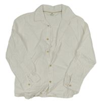 Bílá lněná košile H&M