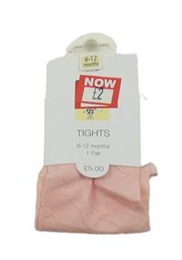 Nové - Růžové silonové kárované punčocháče 