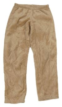 Béžové chlupaté kalhoty 