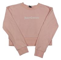Světlerůžová crop mikina s logem Juicy Couture